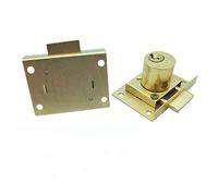 Furniture Lock Cam Lock Cylinder Brass Cam Lock for Door Cabinet Mailbox Cupboard & Drawer Locks 2 Keys 2 Types for Choice
