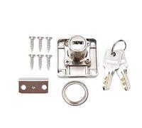 Furniture Lock Cylinder, Zinc Alloy Cabinet Deadbolt Lock for Door Cabinet Mailbox Cupboard & Drawer Locks 2 Keys (19mm)(138-22)
