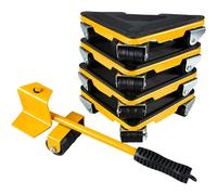 Furniture Mover Dolly Set - 4 Pack Steel Tri-Dolly with 360° Rotation Wheels for Moving Heavy Items Up to 500KG - Ideal for Refrigerators, Sofas, and Cabinets