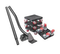 Furniture Mover Lifter Set with Extension Bar, 360° Rotation Wheels Furniture Dolly, 660 Lbs Capacity Heavy Stuff Moving Tool Set, Black (YC-1091)