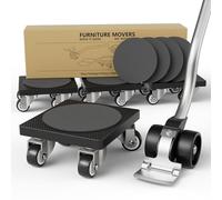 Furniture Movers with Wheels & Lifter Kit by ONEON, 1 1/4" Gentle Wheels Made of TPE, 500 LB Max Load Capacity, Furniture Mover for Moving Heavy Furniture Tool Set