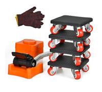 Furniture Moving Wheels with Furniture Lifter Set, 500kg Appliance Dolly Trolley for Moving Heavy Objects, 360° Roller Furniture Mover Tool for Kitchen Appliances, Sofa, Refrigerator, Cabinet