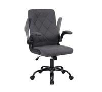 FURNITURE ONE Ergonomic Computer Desk Chair with Flip-Up Armrest, 90-105 Degrees Reclining & 360 Swivel in Grey | Size: 1 Pack FURNITURE ONE Grey 1 Pack