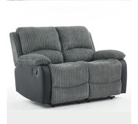 Furniture One Manual Reclining Sofa Set, Corduroy Fabric Recliner Sectional Sofa Suite-Adjustable Backrest and Footrest, Jumbo Cord Fabric Recliner - 2 Seater