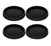 Furniture Pads,4 Pcs 3.5 Inch Rubber Non Slip Coasters Hardwood Floor Protectors for Furniture Legs Sofa Bed Piano Chair Feet Prevent Sliding Stoppers (4, Black 3.5 inch Round)