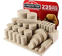 Furniture Pads Floor Protectors X-PROTECTOR 235 PCS - Felt Pads for Chair Legs - Premium Furniture Felt Pads for Furniture Feet - Huge Quantity Floor Protector Pads - Protect Your Wood Floors!
