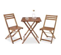 Tectake Bistro Set Sóller Foldable, For 2 People, Weatherproof - Brown - 1