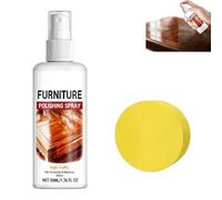 Furniture Polish Spray, Instantly Restores Wood Shine, Includes Soft Sponge. Brings Old Furniture Back to Life, for Wood Surface Maintenance Scratch Removal and Restoration Home Office Use