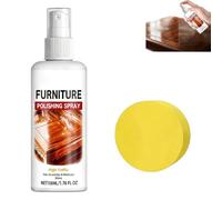Furniture Polish Spray, Instantly Restores Wood Shine, Includes Soft Sponge. Brings Old Furniture Back to Life, for Wood Surface Maintenance Scratch Removal and Restoration Home Office Use