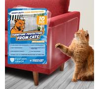 Furniture Protectors from Cats - 10-Pack XXL Couch Protector for Cats - Anti Cat Scratch Furniture Protectors Guards - Sofa Corner Scratching Training Tape Cat Scratch Deterrent for Furniture Plastic