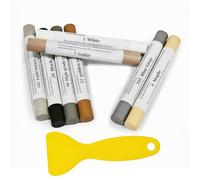 Furniture Repair Kit,Furniture Repair Wax Crayons Kit, 8Pcs Wood Filler Stick, Touch Up Furniture Markers - for Scratches Holes Tables Desks Wooden Floor Laminate Covers