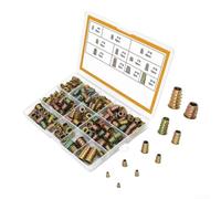 Furniture Repair Nut Kit 230pcs Self-Tapping Hex | High hardness zinc alloy, rust resistant, for durable construction, hex drive system, 230 piece set