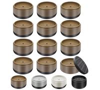 Furniture Risers Bed Risers Heavy Duty 1 inch, 2 inch, 3 inch, 4 inch Round Adjustable Bed Lifts Riser for Desk Legs Table Couch Sofa Chair Refrigerator Washing Machine (1 Inch, Brown, 12 Pack )