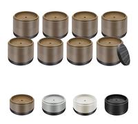 Furniture Risers Bed Risers Heavy Duty 1 inch, 2 inch, 3 inch, 4 inch Round Adjustable Bed Lifts Riser for Desk Legs Table Couch Sofa Chair Refrigerator Washing Machine (1+1 Inch, Brown, 8 Pack )