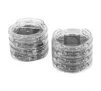 Furniture Risers Furniture Leg Caps, 8pcs Bed Riser Clear Castor Cups Round Chair Leg Caps with Felt Pad Multi-slot Furniture Pad Transparent Furniture Floor Protectors, Diameter 3.34in Height 0.59in