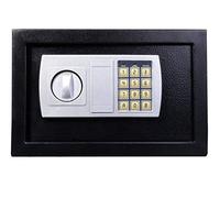 Furniture Safe with Double Bit Lock, Fireproof Floor Wall Safe, Wall Safe, 31 x 20 x 20 cm, 2 x Keys and Mounting Screws, Black