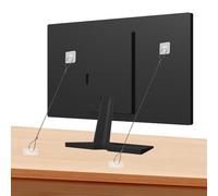 Furniture Safety Straps 42" TV Adjustable Anti-Tip Furniture Anchors (2 Pack+4 Spare Adhesive Pad) No-Drill Adhesive Strap Anchor Kit for Proofing Flat Screen TV Fix to Wall Cabinet Dresser Stand Desk