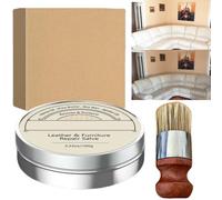 Furniture Salve for Leather,Leather Furniture Repair Salve,Leather Conditioner Restorer & Polish,Deep Cleaner Set,Leather Furniture Salve & Brush Set,Long-Lasting Hydration Fix,Protect Your Leather