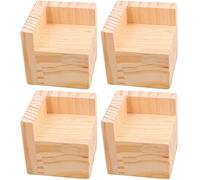 Set of 4 Bed Risers Furniture Square Risers 2 Inches Height Heavy Duty Unfinished Solid Wood Furniture Legs Bed Lifts Furniture Legs for Sofa Couch Chair Table Legs,Helps You Storage Under The Bed