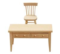 Furniture Set - Small Scale 1/12 Table, Mini Decorative Pieces, Flexible Setup Unit | Fantasy Game Set for Fairy Garden Kids Boys Girls Architectural Model Display Creat