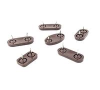 Furniture Sliders, Nail in Plastic Gliders for Tile, Vinyl and Carpet Floors, Made in Germany (30mmx18mm Rectangle, Pack of 12)