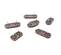 Furniture Sliders, Nail in Plastic Gliders for Tile, Vinyl and Carpet Floors, Made in Germany (44mmx16mm Oblong, 1 Drill Bit, Pack of 24)