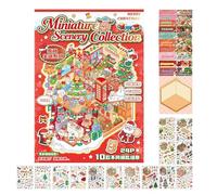 Furniture Stickers - Scrapbooking Cartoon Decoration | Festive Adhesive Set with Bright Patterns & Fun Designs for Creative Projects, Present Wrapping, Holiday Cards and School Crafts