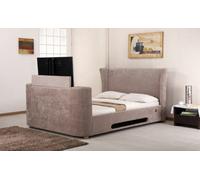 Furniture Stop - Elephant Fabric Audio Tv Bed-4Ft6 Double