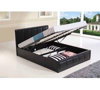 Furniture Stop - Excellence Ottoman Storage Faux Leather Bed Memory Foam Mattress-4Ft Small Double