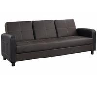 Furniture Stop - Tampa 3 Seater Stitching Leather Sofa Bed