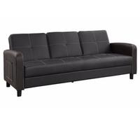 Furniture Stop - Tampa 3 Seater Stitching Leather Sofa Bed