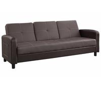 Furniture Stop - Tampa 3 Seater Stitching Leather Sofa Bed