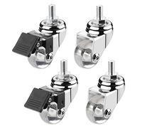 Furniture Swivel Castor,1.5 Inch Threaded Stem Swivel Caster Wheels, Transparent Durable Wheels Castors,4 Heavy Duty Castors, Stem M8x15cm/m8x15cm, for Furniture and DIY Tools Casters (Color :(M8x15cm