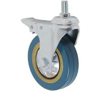 Furniture Swivel Castor,Heavy Duty Castor Wheels,Furniture Wheels for Moving,3 Inch Heavy Duty Universal Swivel Plate Casters Quite Mute No Noise Brake Castors Markless Wheels Home Hardware BC-L (Colo
