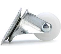 Furniture Swivel Castor,heavy duty castor wheels,furniture wheels for moving,4pcs 12KG Universal Swivel Casters 1.5inch Castor White PP Nylon Roller Wheel for Platform Trolley Chair Furniture Hardware