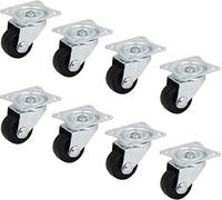 Furniture Swivel Castor,Heavy Duty Castor Wheels,Furniture Wheels for Moving,Single Dia Wheel 360 Degree Rotatable Top Plate Swivel Caster 8pcs BC-L Casters