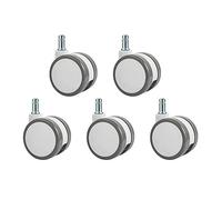 Furniture Swivel Castor,Office Chair Swivel Casters with Brake, Bolt | M10 * 20mm | 5 pcs Load Bearing 200kg, PU Swivel Castor Wheels for Furniture/Trolley/Sofa/Baby Bed/Bedside Table Casters (Size :(