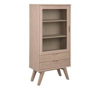 Furniture To Go A-Line Display Cabinet with 2 Drawers and 2 Shelves in White Oak - 1