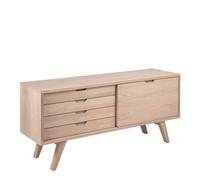 Furniture To Go A-Line Sideboard With 4 Drawers And Sliding Door In White Oak
