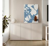 Furniture To Go Alice Springs 3 Door Sideboard with Push-to-Open Doors and Drawer in Sand - W 154.2 X H 76.3 X D 41.5cm - Sand - 1
