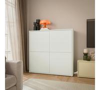 Furniture To Go Alice Springs 4 Door Large Storage Cabinet with Push-to-Open Doors in Light Grey - W 124.5 X H 121.5 X D 34.9cm - 1 - Manufactured Wood