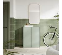 Furniture To Go Alice Springs Shoe Cabinet With 2 Doors Push-To-Open In Sage Green