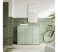 Furniture To Go Alice Springs Shoe Cabinet with 3 Doors Push-to-Open in Sage Green - Matt - Standard - Sage Green