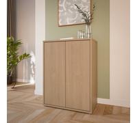 Furniture To Go Alice Springs Tall 2 Door Cupboard With Push-To-Open Doors In Elegancia Oak