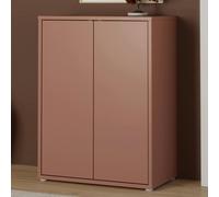 Furniture To Go Alice Springs Tall 2 Door Cupboard with Push-to-Open Doors in Terracotta - W 74.5 X H 99.1 X D 41.5cm - 1 - Manufactured Wood