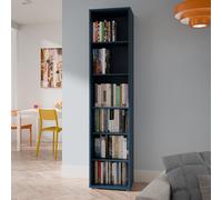 Furniture To Go Alice Springs Tall Narrow Bookcase With 5 Shelves In Night Blue