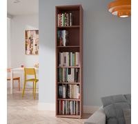 Furniture To Go Alice Springs Tall Narrow Bookcase With 5 Shelves In Terracotta