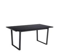 Furniture To Go Amble Dining Table with Black Marble Melamine Top & Black Legs - Black - No - Black