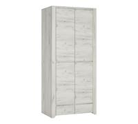 Furniture To Go Angel 2 Door 2 Drawer Fitted Wardrobe in White Craft Oak - White - Malemine - 1