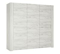 Furniture To Go Angel 3 door wardrobe in White Craft Oak - White - Malemine - 1
